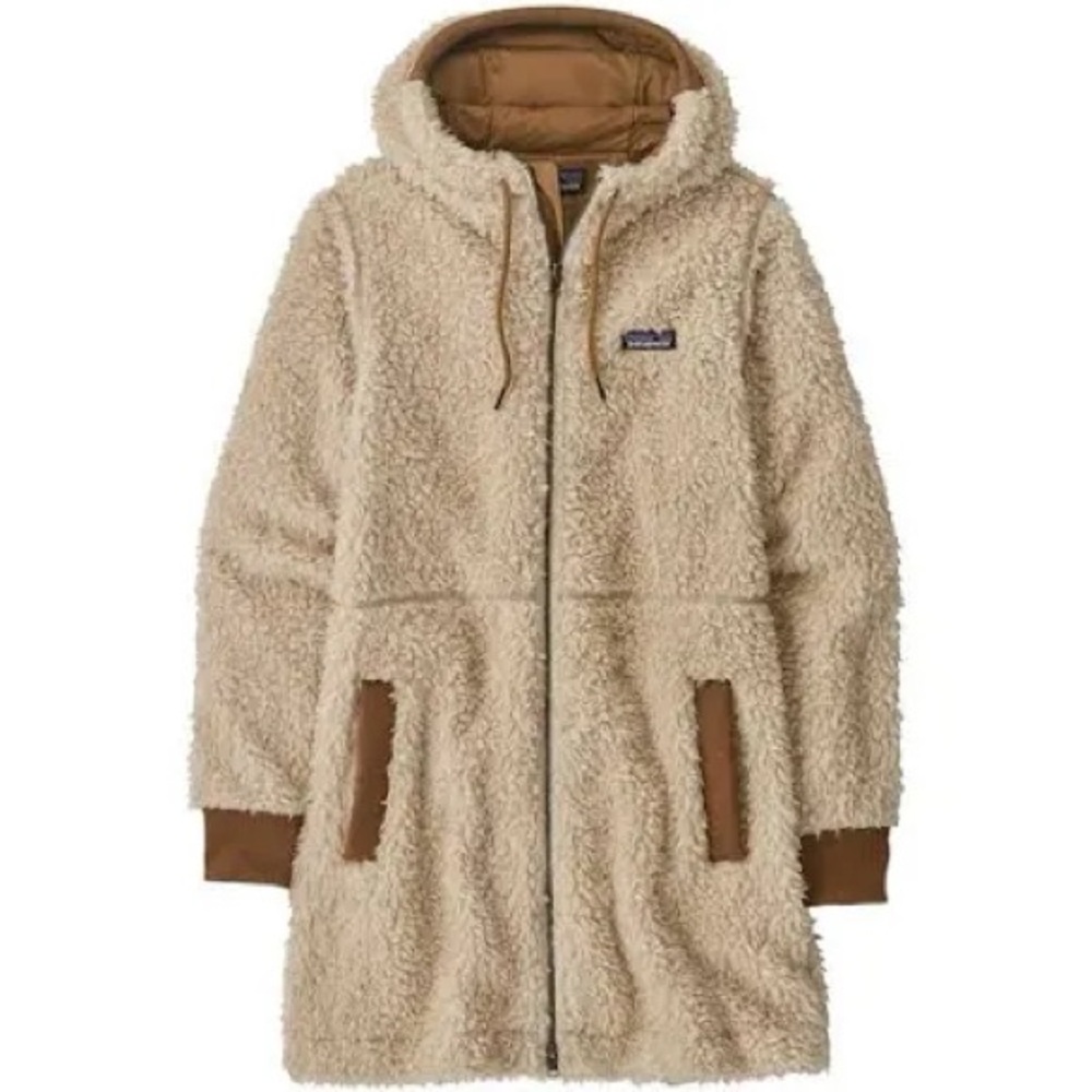 Camel Pategonia Sherpa coat size women’s Medium (I’m 5’10” size 8/10 in coats.)